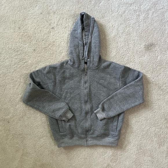 ISawItFirst grey zip up sweatshirt - Picture 1 of 4